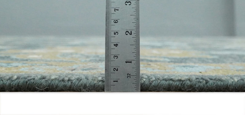 8x10 Blue and Brown Traditional Persian Hand knotted Antique Vintage Persian Oushak Area Rug | TRD49673