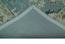 8x10 Blue, Ivory and Beige Hand Tufted Oriental Oushak wool area rug by The Rug Decor