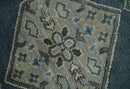 8x10 Gray, Silver and Charcoal Hand knotted Traditional wool Area Rug