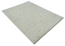 8x10 carved pattern Beige and Gray hand knotted wool rug by The Rug Decor
