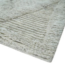 8x10 carved Texture Silver and Charcoal Geometrical hand knotted wool Area rug by The Rug Decor
