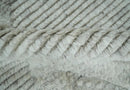 8x10 carved Texture Silver and Charcoal Geometrical hand knotted wool Area rug by The Rug Decor