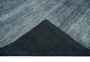 8x10 Charcoal and Silver Blended Hand knotted Bamboo Silk Area Rug by The Rug Decor