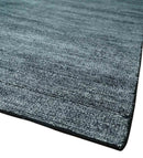 8x10 Charcoal and Silver Blended Hand knotted Bamboo Silk Area Rug by The Rug Decor