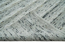 8x10 Contemporary Loop and Cut texture Hand knotted Ivory and Charcoal wool Area Rug by The Rug Decor