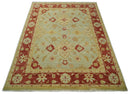 Beige and Rust Traditional Vintage Hand Knotted Wool Area Rug 8x10 Persian