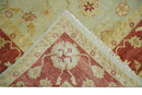 Beige and Rust Traditional Vintage Hand Knotted Wool Area Rug 8x10 Persian