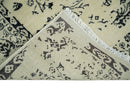 Beige and Black Hand-Knotted Traditional Persian Wool Rug 8x10