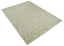 Beige and Gold Hand-Knotted Persian Traditional Area Rug 8x10