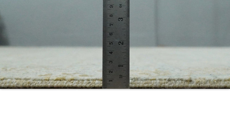 8x10 Fine Hand Knotted Beige and Gold Traditional Vintage Persian Style Antique Silk Rug | AGR21