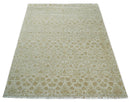 Beige and Gold Hand-Knotted Persian Traditional Area Rug 8x10