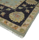 8x10 Fine Hand Knotted Silver and Black Muted Antique Traditional Vintage Persian Wool Rug | AGR45