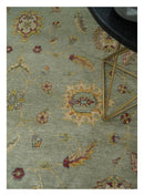 8x10 Fine Hand Knotted Silver and Black Muted Antique Traditional Vintage Persian Wool Rug | AGR45