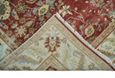 Rust and Ivory Hand Knotted Traditional Persian Wool Rug 8x10