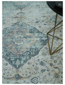 8x10 Gray, Beige and Brown Traditional Vintage Style Hand Tufted Art Silk Area Rug by The Rug Decor