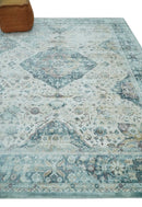 8x10 Gray, Beige and Brown Traditional Vintage Style Hand Tufted Art Silk Area Rug by The Rug Decor