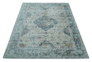 8x10 Gray, Beige and Brown Traditional Vintage Style Hand Tufted Art Silk Area Rug by The Rug Decor