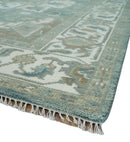 8x10 Hand Knotted Beige, Ivory and Gray Traditional Turkish Design Wool Area Rug