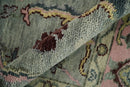 Custom Made Runner Seafoam And Peach Oushak Hand Knotted Wool Rug by The Rug Decor