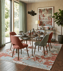 Rust and Gray Modern Abstract Hand Knotted Wool Area Rug 8x10 Low Pile