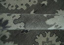 8x10 Hand Knotted Charcoal and Silver Traditional Oushak Wool Rug