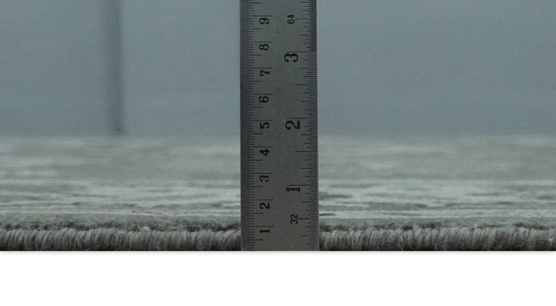 8x10 Hand Knotted Charcoal and Silver Traditional Oushak Wool Rug