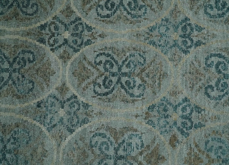 8x10 Hand Knotted Gray, Blue and Brown Modern Persian Style Contemporary Recycled Silk Area Rug | OP31