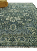 Hand Knotted Ivory, and Shades of Gray Traditional Custom made wool rug by The Rug Decor