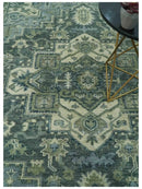 Hand Knotted Ivory, and Shades of Gray Traditional Custom made wool rug by The Rug Decor