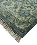 Hand Knotted Ivory, and Shades of Gray Traditional Custom made wool rug by The Rug Decor