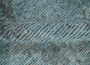 8x10 hand knotted Ivory, Aqua and Charcoal Modern Abstract Wool and Bamboo Silk Area Rug by The Rug Decor