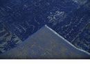 8x10 Hand Knotted Oriental Oushak Blue and Silver Wool Area Rug | TRDCP1507810S by The Rug Decor