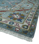 8x10 Hand Knotted Oriental Oushak Gray and Silver Wool Area Rug