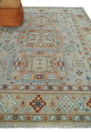 8x10 Hand Knotted Peach, Gray and Camel Traditional Persian Oushak Area Rug | TRDCP836810