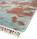 8x10 Hand Knotted Rust and Gray Modern Abstract Low Pile Contemporary Wool Rug | TRD2651