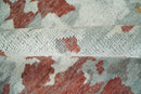 8x10 Hand Knotted Rust and Gray Modern Abstract Low Pile Contemporary Wool Rug | TRD2651