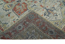 Beige and Brown Wool Area Rug - Traditional Heriz Distressed by The Rug Decor