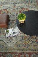 Beige and Brown Wool Area Rug - Traditional Heriz Distressed by The Rug Decor