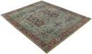 Beige and Brown Wool Area Rug - Traditional Heriz Distressed by The Rug Decor