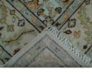 8x10 Hand Knotted Traditional Design Beige And Blue Wool Rug by The Rug Decor