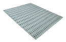 Beige Blue Charcoal Checkered Scandinavian Wool Area Rug 8x10 - Flatwoven