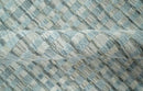8x10 Hand Made Checkered Blue, Ivory and Brown Scandinavian Blended Wool Flatwoven Area Rug | KE40