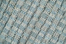 Wool Area Rug 8x10 - Scandinavian Checkered Blue Ivory Brown