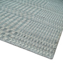 8x10 Hand Made Modern Trellis Ivory and Silver Scandinavian Blended Wool Flatwoven Area Rug | KE28