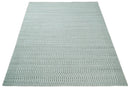 Handwoven Wool Ivory Brown Scandinavian Trellis Area Rug 8x10