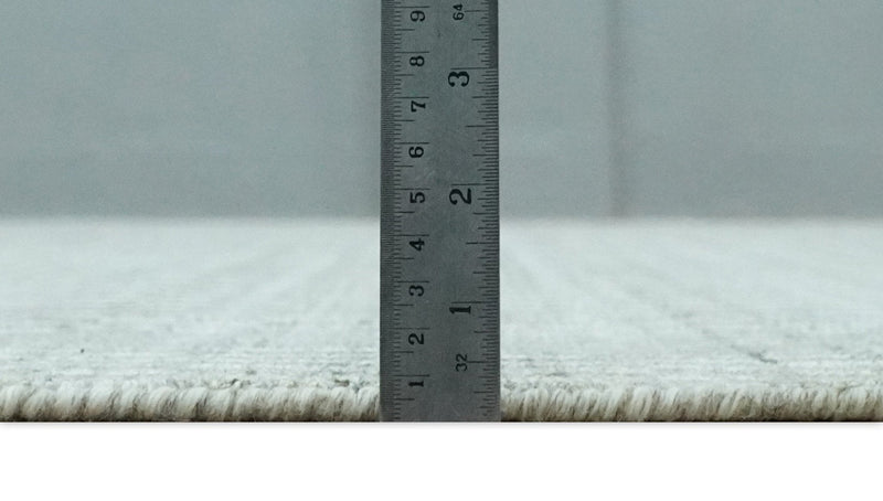 8x10 Hand Made Modern Trellis Ivory and Brown Scandinavian Blended Wool Flatwoven Area Rug | KE7