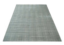 Beige and Gray Hand Made Blended Wool Flatwoven Area Rug 8x10 Scandinavian Style