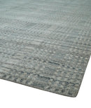 8x10 Hand Made Shaded Scandinavian Beige and Gray Blended Wool Flatwoven Area Rug | KE10