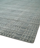 Beige and Gray Hand Made Blended Wool Flatwoven Area Rug 8x10 Scandinavian Style