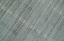 Beige and Gray Hand Made Blended Wool Flatwoven Area Rug 8x10 Scandinavian Style